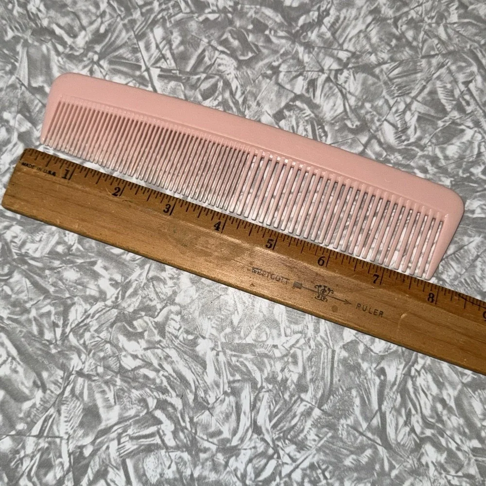 Vintage Mid-Century DU PONT Dressing Comb Nylon Unbreakable PINK 1950's 8 inch